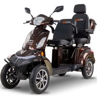 Dwuosobowy skuter elektryczny BILI BIKE SHINO QUADRO DOPPIO GEL brązowy