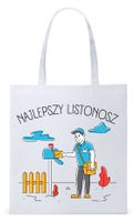 Dla Listonosza Prezent Torba Eco Biała Shopper Z Nadrukiem Ze Zdjęciem