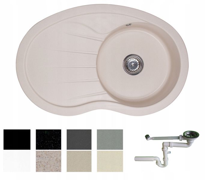 ZLEW ZLEWOZMYWAK GRANIT 8 kolorów 85x55 + SYFON zdjęcie 1