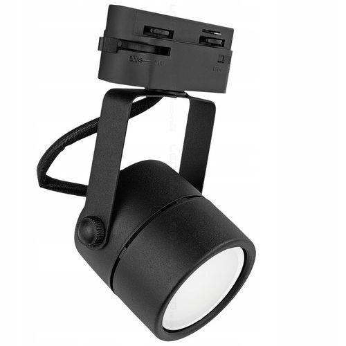 Zestaw 4x SPOT REFLEKTOR RUCHOMY CZARNY NA GU10 + SZYNOPRZEWÓD Szyna na Arena.pl