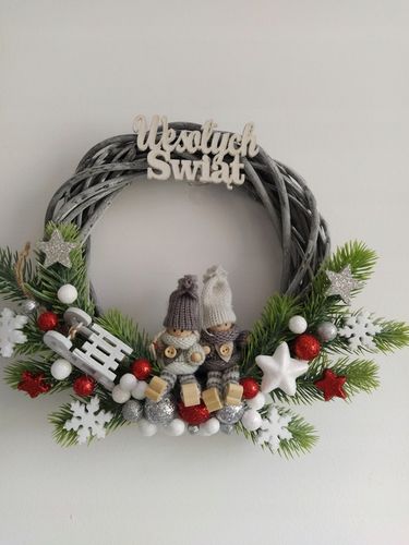 Wianek świąteczny Boże Narodzenie na drzwi stroik na Arena.pl