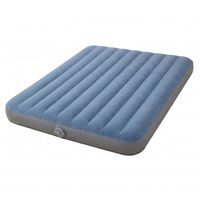 MATERAC DWUOSOBOWY INTEX WELUROWY 152x203x25CM Z POMPKĄ