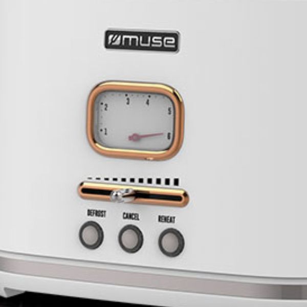 TOSTER OPIEKACZ RETRO 1000W NA 2 TOSTY BIAŁY/ZŁOTE ELEMENTY MUSE MS-130W zdjęcie 9