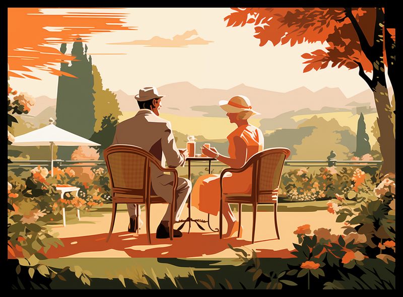 Plakat 55x40cm Retro Randka zdjęcie 2