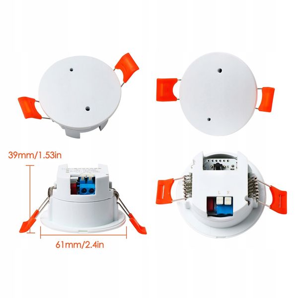 Czujnik Radar Obecności Jasności Oświetlenie 230V WiFi 120° TUYA OXT zdjęcie 7
