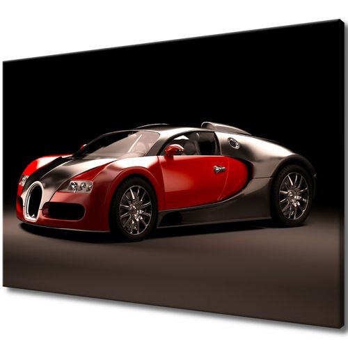 Obraz Drukowany 120X80 Czerwone Bugatti Veyron na Arena.pl