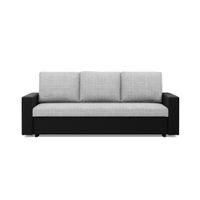 Nowoczesna kanapa, CAPERO, ekoskóra, 220x92x92, czarny, szary | TYLETEGOTU