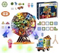 KLOCKI MAGNETYCZNE ŚWIECĄCE KONSTRUKCYJNE Kreatywne 87 el DIABELSKI MŁYN