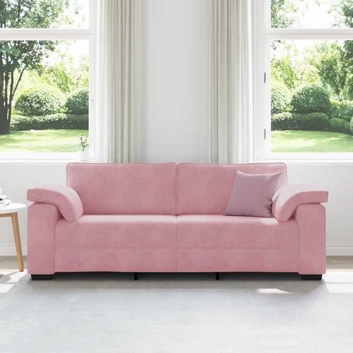 Sofa 3-osobowa, różowa, 178 cm, aksamit na Arena.pl