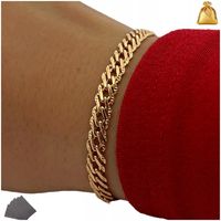 PIĘKNA BRANSOLETKA DAMSKA ROMBO ZE STALI CHIRURGICZNEJ 19 CM 4 MM DLA