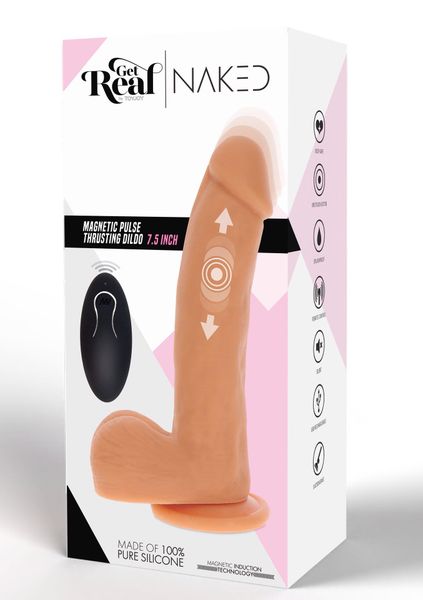 magnetic pulse trusting dildo light skin tone zdjęcie 3