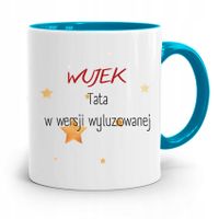 Kubek Błękitny Dla Wujka Tata W Wersji Wyluzowanej Z Nadrukiem Ze Zdjęciem