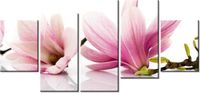 70CM 150CM OBRAZ 5 ELEM RÓŻOWE MAGNOLIE ŚCIENNY
