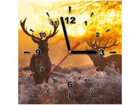 30X30CM ZEGAR JELENIE OBRAZ DREWNO