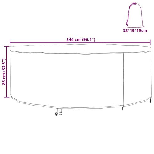 Pokrowiec na meble ogrodowe 244 x 244 x 85 cm na Arena.pl