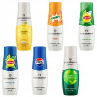 2X SYROPY SODASTREAM LIPTON LEMON, GREEN, PEPSI, LEMONIADA, MIRINDA, MOJITO