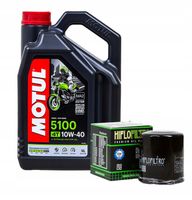 OLEJ MOTUL 5100 10W40 4T 4L + FILTR OLEJU HF204