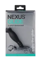 nexus glide black - anatomiczny masażer prostaty z kulką stalową, 11,5 cm