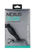 nexus glide black - anatomiczny masażer prostaty z kulką stalową, 11,5 cm