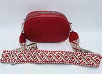 Eric Style torebka listonoszka skóra ekologiczna pasek BOHO czerwony H0113