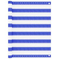 Parawan balkonowy, niebiesko-biały, 90x400 cm, HDPE