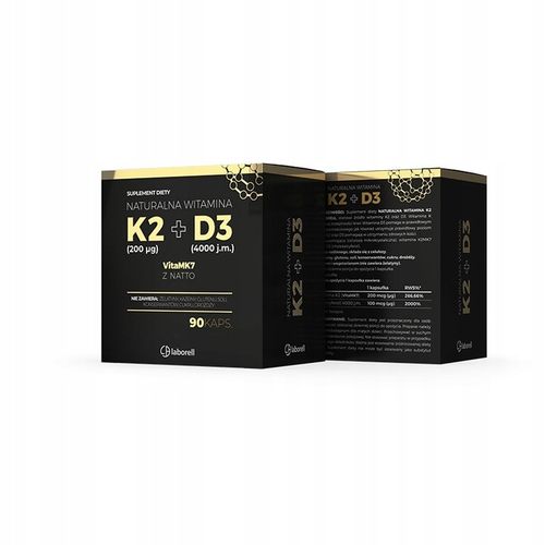 Laborell K2 200mg + D3 4000j.m. NATURALNA WITAMINA na Arena.pl