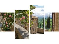 140CM 70 OBRAZ RÓŻE BALKONIE ŚCIENNY