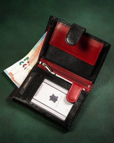 oryginalny, skórzany portfel męski na zatrzask - rovicky na Arena.pl