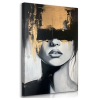 Obraz Na Płótnie Abstrakcja Portret Kobiety Styl Glamour 60cm x 90cm