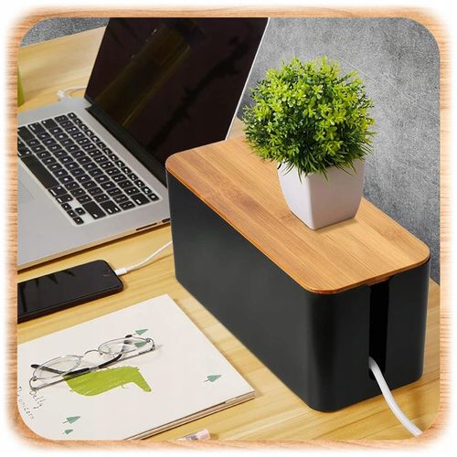 ORGANIZER NA KABLE POJEMNIK PUDEŁKO NA LISTWY KABLI PRZEWODY BOX DREWNO L na Arena.pl