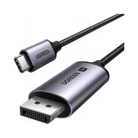 Kabel USB-C - DisplayPort UGREEN CM556 3 m Czarno-srebrny