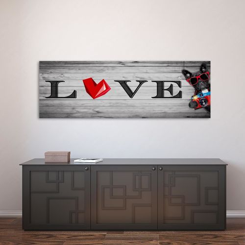 Deco Panel, Love z sercem i psem 70x25 na Arena.pl