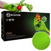 RĘKAWICE nitrylowe MERCATOR gogrip green M 50szt, rękawice ochronne