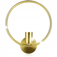 LAMPA ŚCIENNA OKRĄGŁY KINKIET ZŁOTY NOWOCZESNY E27 LED RING