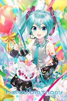 Pocztówka urodzinowa - Vocaloid Hatsune Miku