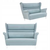 Sofa kanapa uszak Zoja skandynawska nie rozkładana Family Meble niebieska