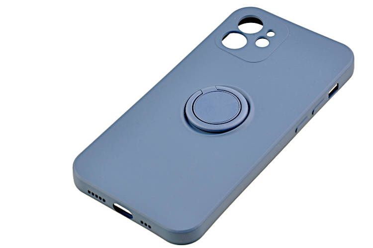 Etui Pastel Ring do Apple iPhone 12 granatowy zdjęcie 3