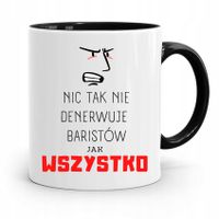 Dla Baristy Baristki Kawiarki Kubek Czarny Prezent Z Nadrukiem Ze Zdjęciem