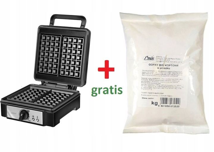 Gofrownica MPM MGO-24 1400W DUŻA MOC + gratis proszek do gofrów 0,5kg zdjęcie 1