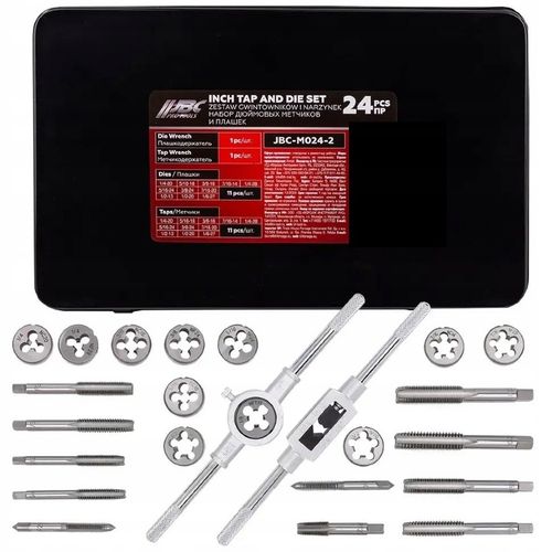 ZESTAW GWINTOWNIKÓW I NARZYNEK CALOWYCH 24EL. JBC na Arena.pl