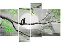 OBRAZ PTAKI ROMANTYCZNYM PARYŻU