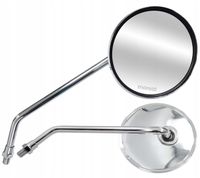 LUSTERKA MOTOCYKLOWE DO MOTOCYKLA SKUTERA QUADA ROWERU R+R M10 CHROMOWANE