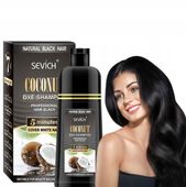 Kokosowy Szampon Koloryzujący Farbujący na Czarno – Natychmiastowy Efekt