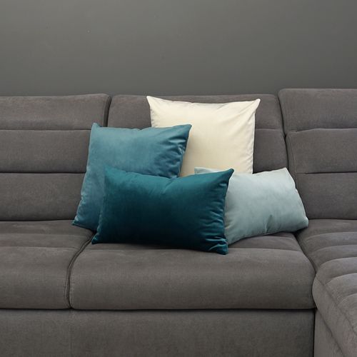 Poszewka BIAŁA poduszka ECRU aksamitna ozdobna dekoracyjna 40X60CM na Arena.pl