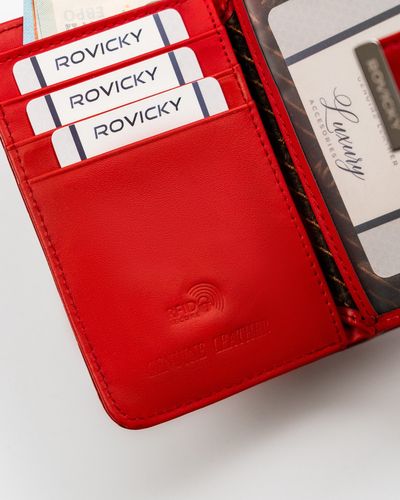 portfel damski z tłoczonym monogramem - rovicky na Arena.pl