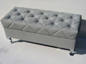 ŁAWKA PUFA PUF CARO SKRZYNIA PIKOWANA TAPICEROWANA Przedpokój