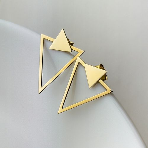 Złote kolczyki trójkąty - pr.585 na Arena.pl