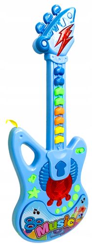 Interaktywna gitara muzyczna zabawka dla dzieci świeci melodie 8klawiszy na Arena.pl