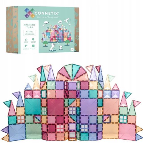 Klocki Magnetyczne konstrukcyjne duże 120 el. CONNETIX Pastel Creative Pack na Arena.pl