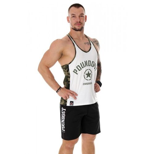 Poundout tank top Stringer FORCE biały/moro Rozmiar - M na Arena.pl